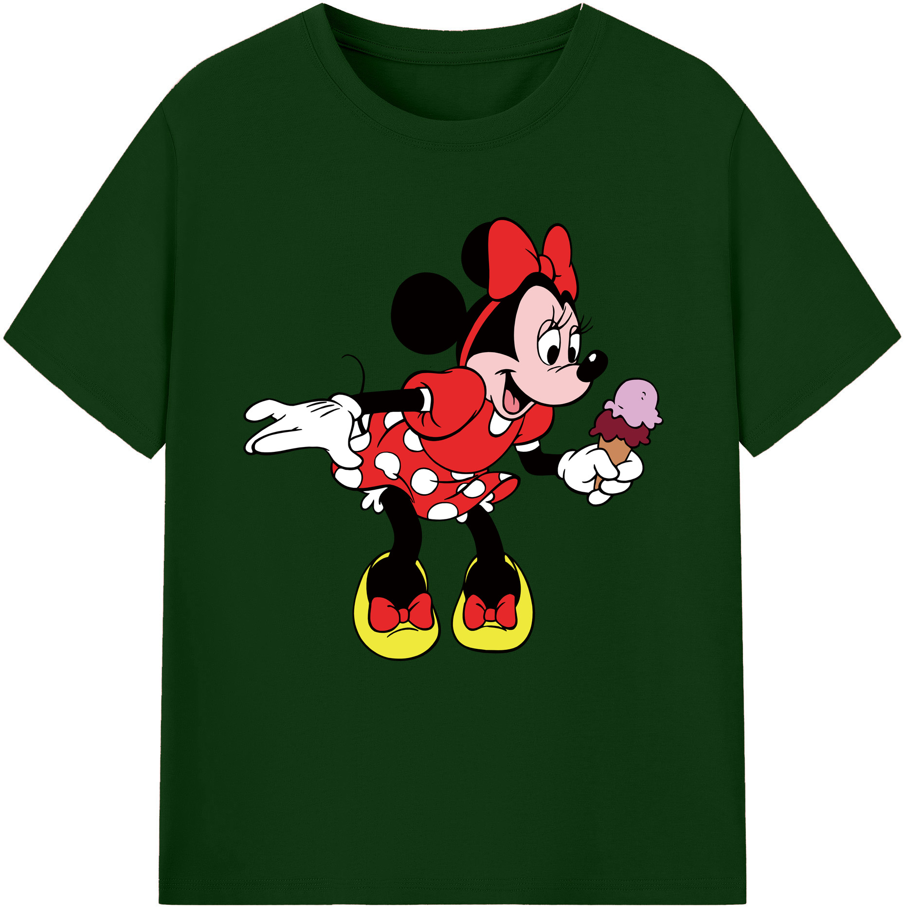 （画像用） ミッキーマウス Mickey Mouse 綿100％半袖Tシャツ（フロントプリント）